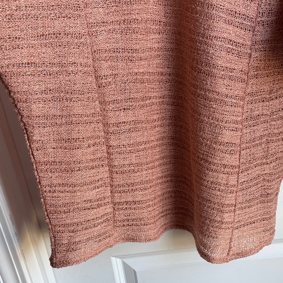 Daytrip from Buckle Rust Colored S/S Open Knit Top, Size XL - Picture 6 of 9